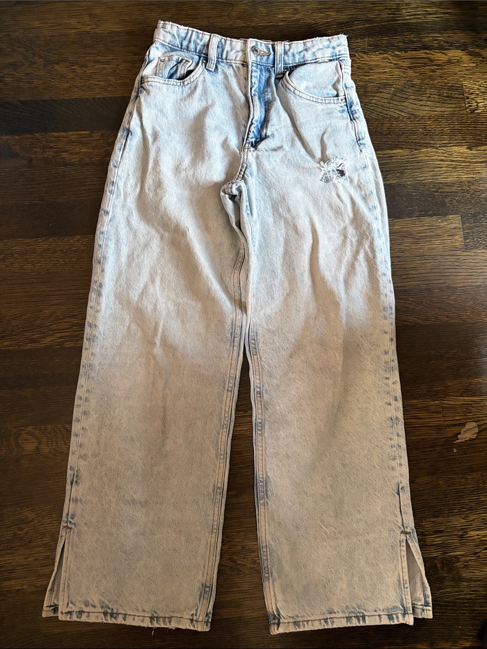 Primark Light Blue Wide Leg Kids Jeans